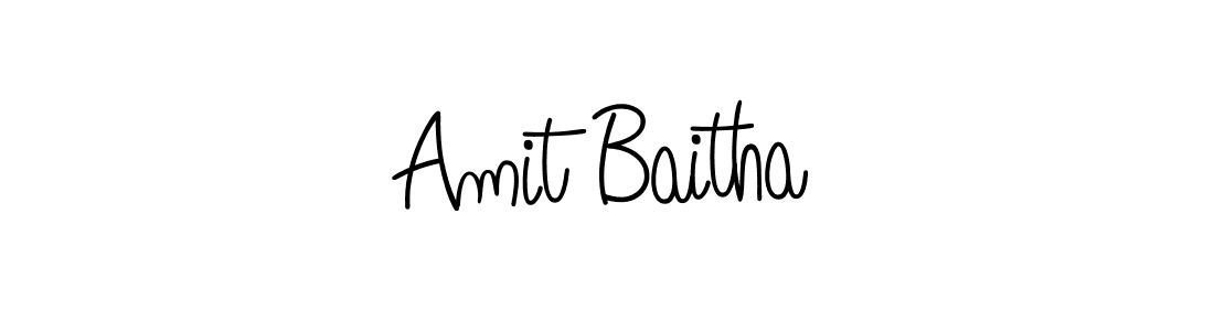 How to make Amit Baitha name signature. Use Angelique-Rose-font-FFP style for creating short signs online. This is the latest handwritten sign. Amit Baitha signature style 5 images and pictures png