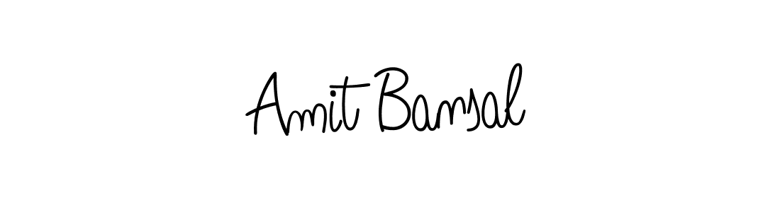 Make a beautiful signature design for name Amit Bansal. With this signature (Angelique-Rose-font-FFP) style, you can create a handwritten signature for free. Amit Bansal signature style 5 images and pictures png