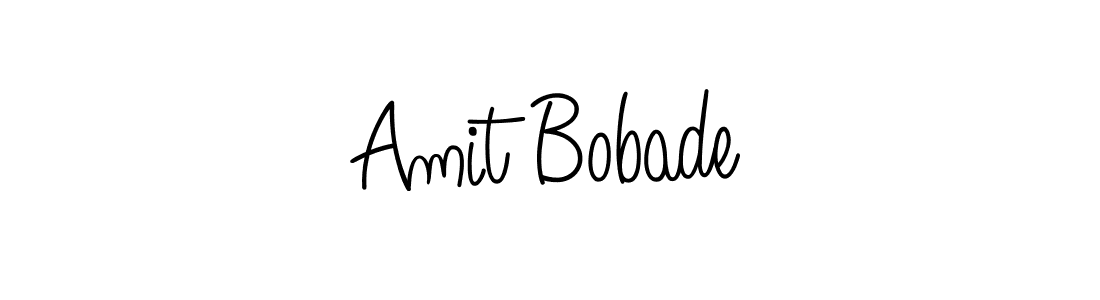 The best way (Angelique-Rose-font-FFP) to make a short signature is to pick only two or three words in your name. The name Amit Bobade include a total of six letters. For converting this name. Amit Bobade signature style 5 images and pictures png