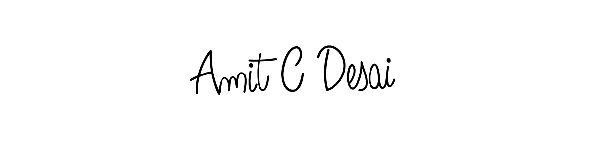 How to make Amit C Desai name signature. Use Angelique-Rose-font-FFP style for creating short signs online. This is the latest handwritten sign. Amit C Desai signature style 5 images and pictures png