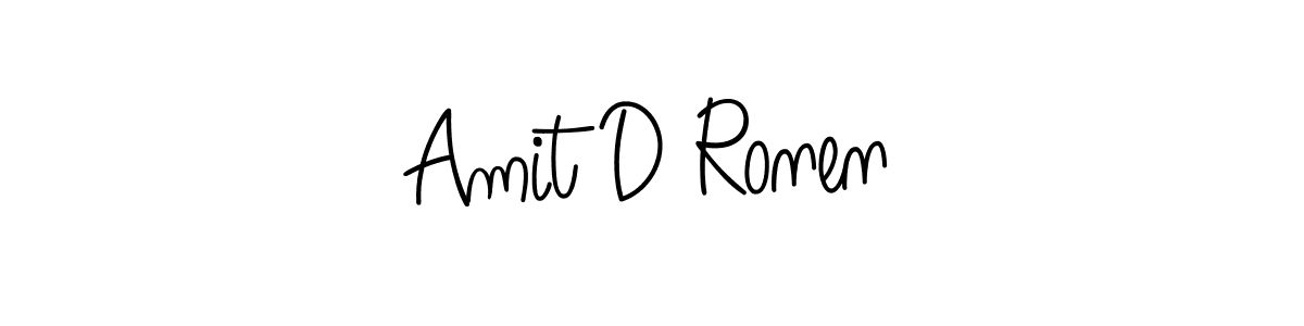 You should practise on your own different ways (Angelique-Rose-font-FFP) to write your name (Amit D Ronen) in signature. don't let someone else do it for you. Amit D Ronen signature style 5 images and pictures png