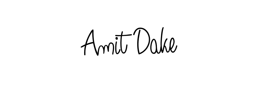 Use a signature maker to create a handwritten signature online. With this signature software, you can design (Angelique-Rose-font-FFP) your own signature for name Amit Dake. Amit Dake signature style 5 images and pictures png