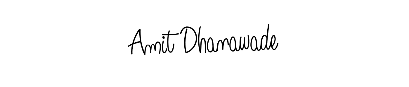 How to make Amit Dhanawade name signature. Use Angelique-Rose-font-FFP style for creating short signs online. This is the latest handwritten sign. Amit Dhanawade signature style 5 images and pictures png