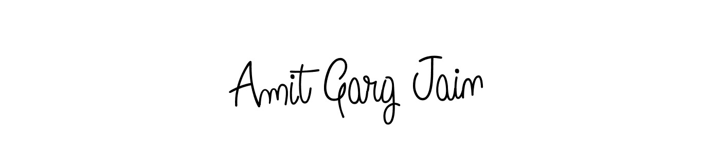 The best way (Angelique-Rose-font-FFP) to make a short signature is to pick only two or three words in your name. The name Amit Garg Jain include a total of six letters. For converting this name. Amit Garg Jain signature style 5 images and pictures png