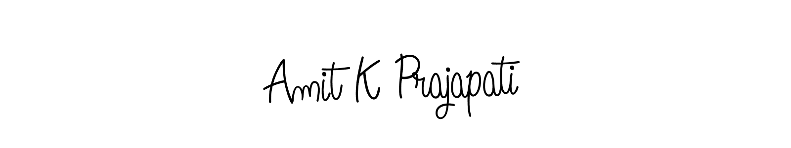 Design your own signature with our free online signature maker. With this signature software, you can create a handwritten (Angelique-Rose-font-FFP) signature for name Amit K Prajapati. Amit K Prajapati signature style 5 images and pictures png