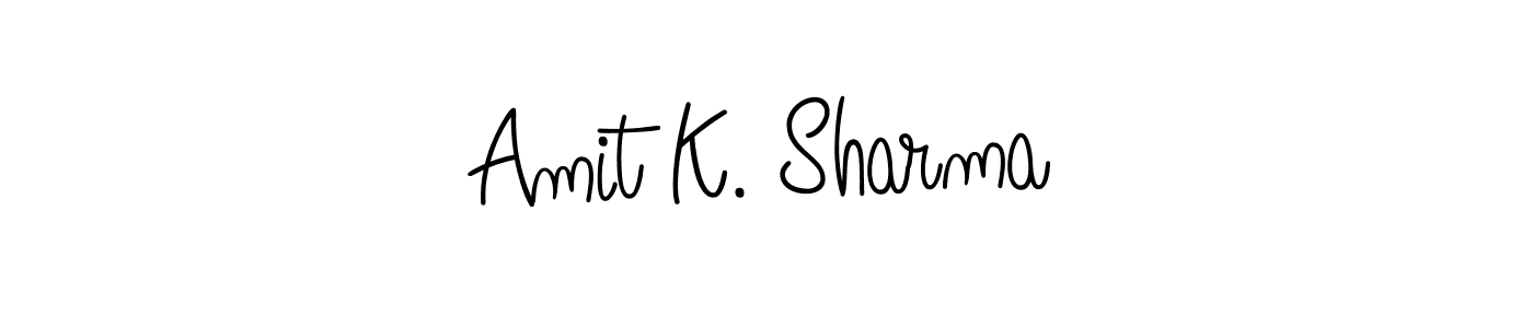 Use a signature maker to create a handwritten signature online. With this signature software, you can design (Angelique-Rose-font-FFP) your own signature for name Amit K. Sharma. Amit K. Sharma signature style 5 images and pictures png