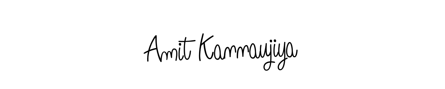 Design your own signature with our free online signature maker. With this signature software, you can create a handwritten (Angelique-Rose-font-FFP) signature for name Amit Kannaujiya. Amit Kannaujiya signature style 5 images and pictures png