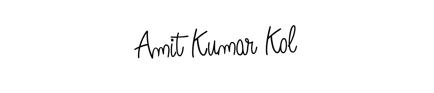 How to make Amit Kumar Kol signature? Angelique-Rose-font-FFP is a professional autograph style. Create handwritten signature for Amit Kumar Kol name. Amit Kumar Kol signature style 5 images and pictures png