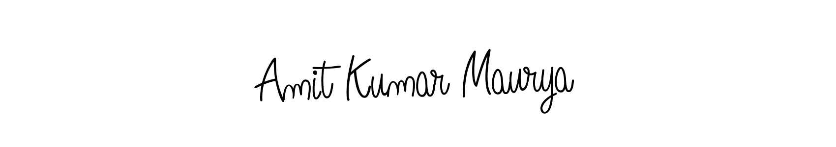 Also we have Amit Kumar Maurya name is the best signature style. Create professional handwritten signature collection using Angelique-Rose-font-FFP autograph style. Amit Kumar Maurya signature style 5 images and pictures png