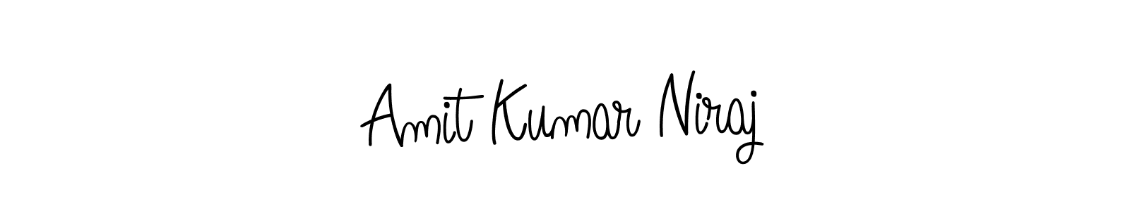 Amit Kumar Niraj stylish signature style. Best Handwritten Sign (Angelique-Rose-font-FFP) for my name. Handwritten Signature Collection Ideas for my name Amit Kumar Niraj. Amit Kumar Niraj signature style 5 images and pictures png