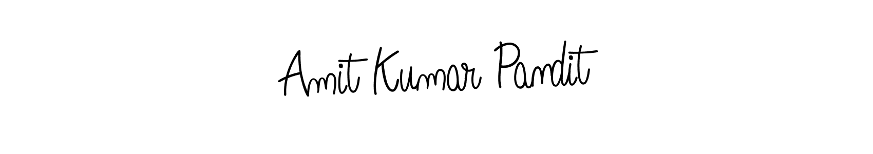 Use a signature maker to create a handwritten signature online. With this signature software, you can design (Angelique-Rose-font-FFP) your own signature for name Amit Kumar Pandit. Amit Kumar Pandit signature style 5 images and pictures png