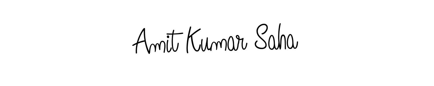 The best way (Angelique-Rose-font-FFP) to make a short signature is to pick only two or three words in your name. The name Amit Kumar Saha include a total of six letters. For converting this name. Amit Kumar Saha signature style 5 images and pictures png