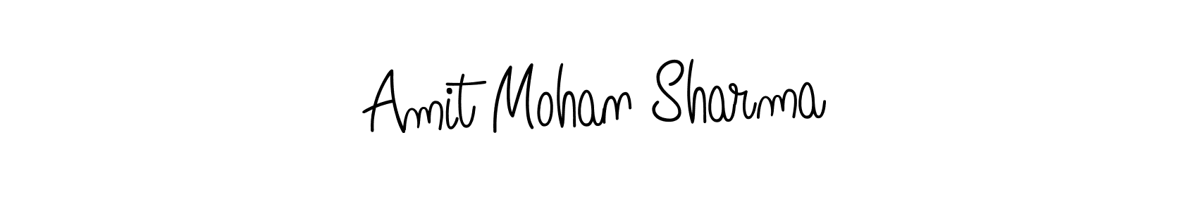 The best way (Angelique-Rose-font-FFP) to make a short signature is to pick only two or three words in your name. The name Amit Mohan Sharma include a total of six letters. For converting this name. Amit Mohan Sharma signature style 5 images and pictures png