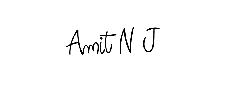 if you are searching for the best signature style for your name Amit N J. so please give up your signature search. here we have designed multiple signature styles  using Angelique-Rose-font-FFP. Amit N J signature style 5 images and pictures png