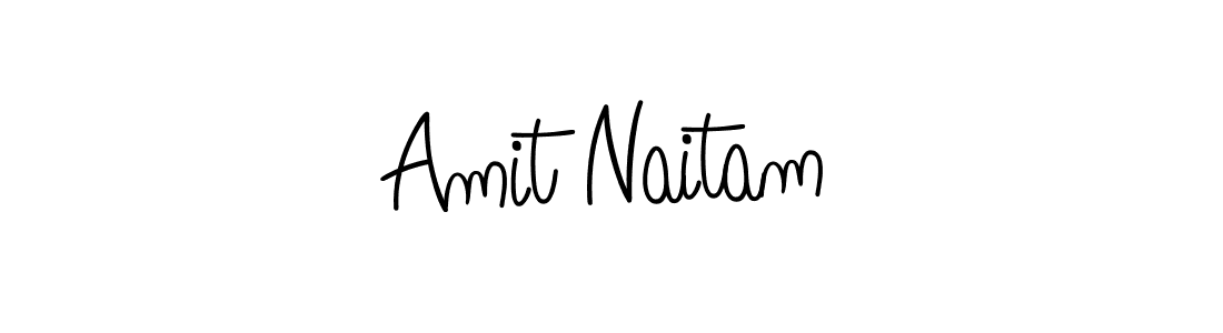 The best way (Angelique-Rose-font-FFP) to make a short signature is to pick only two or three words in your name. The name Amit Naitam include a total of six letters. For converting this name. Amit Naitam signature style 5 images and pictures png