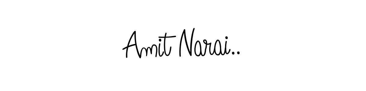 Make a beautiful signature design for name Amit Narai... With this signature (Angelique-Rose-font-FFP) style, you can create a handwritten signature for free. Amit Narai.. signature style 5 images and pictures png