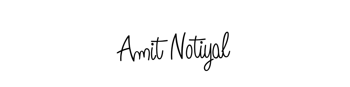 Make a beautiful signature design for name Amit Notiyal. With this signature (Angelique-Rose-font-FFP) style, you can create a handwritten signature for free. Amit Notiyal signature style 5 images and pictures png
