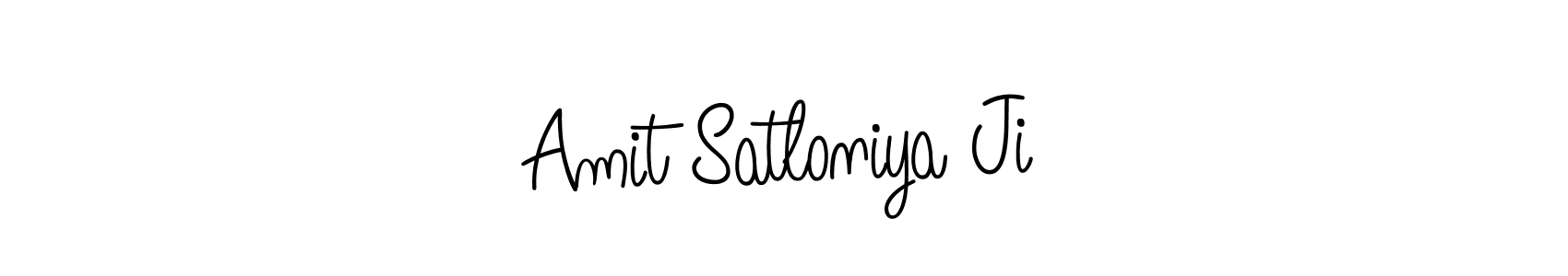 Use a signature maker to create a handwritten signature online. With this signature software, you can design (Angelique-Rose-font-FFP) your own signature for name Amit Satloniya Ji. Amit Satloniya Ji signature style 5 images and pictures png