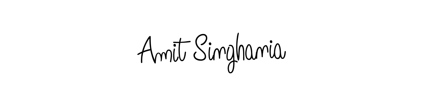 You should practise on your own different ways (Angelique-Rose-font-FFP) to write your name (Amit Singhania) in signature. don't let someone else do it for you. Amit Singhania signature style 5 images and pictures png