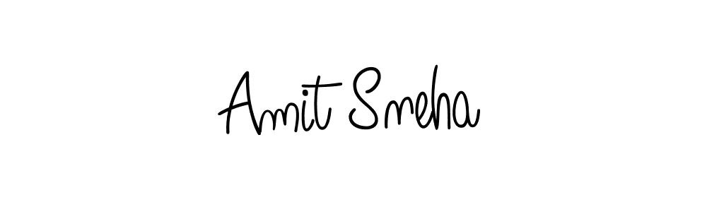 Amit Sneha stylish signature style. Best Handwritten Sign (Angelique-Rose-font-FFP) for my name. Handwritten Signature Collection Ideas for my name Amit Sneha. Amit Sneha signature style 5 images and pictures png