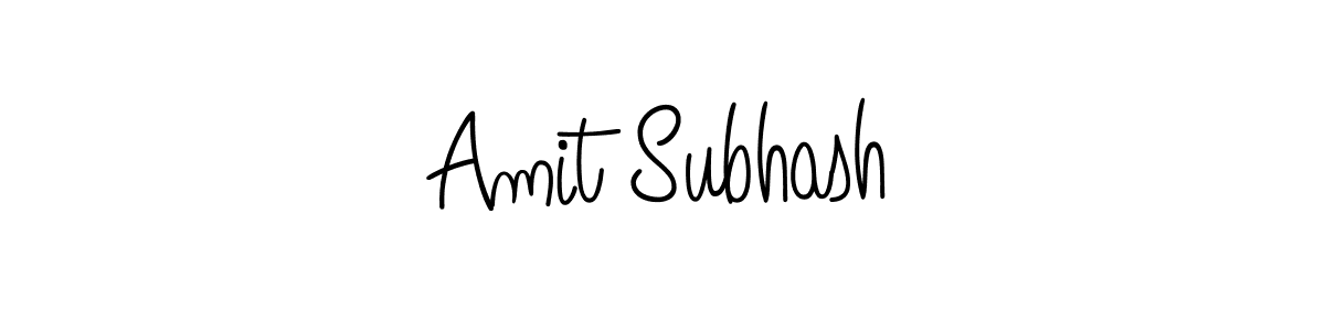 Make a beautiful signature design for name Amit Subhash. With this signature (Angelique-Rose-font-FFP) style, you can create a handwritten signature for free. Amit Subhash signature style 5 images and pictures png