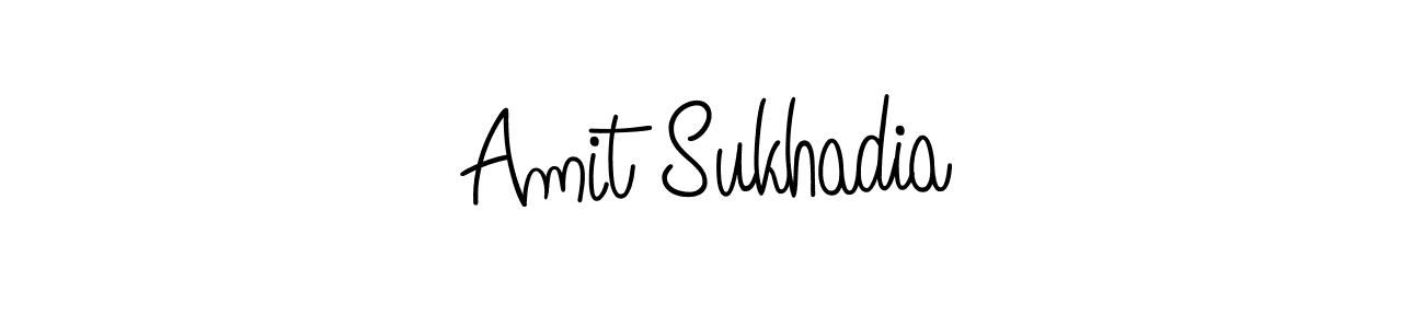 How to make Amit Sukhadia name signature. Use Angelique-Rose-font-FFP style for creating short signs online. This is the latest handwritten sign. Amit Sukhadia signature style 5 images and pictures png