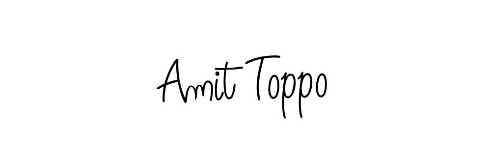 Make a beautiful signature design for name Amit Toppo. With this signature (Angelique-Rose-font-FFP) style, you can create a handwritten signature for free. Amit Toppo signature style 5 images and pictures png