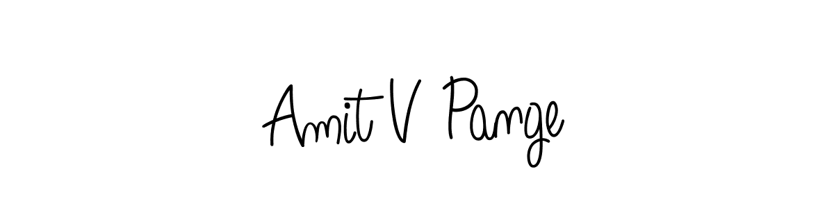 Also we have Amit V Pange name is the best signature style. Create professional handwritten signature collection using Angelique-Rose-font-FFP autograph style. Amit V Pange signature style 5 images and pictures png