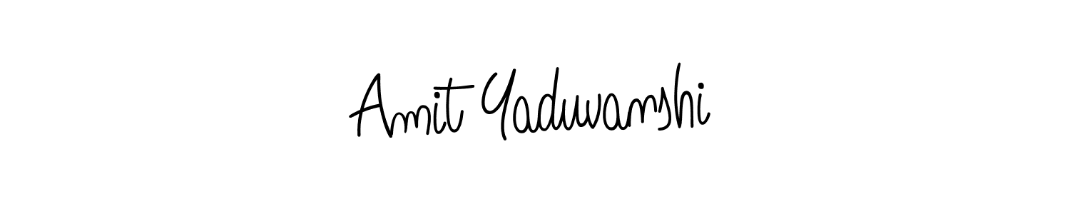 Make a beautiful signature design for name Amit Yaduvanshi. With this signature (Angelique-Rose-font-FFP) style, you can create a handwritten signature for free. Amit Yaduvanshi signature style 5 images and pictures png