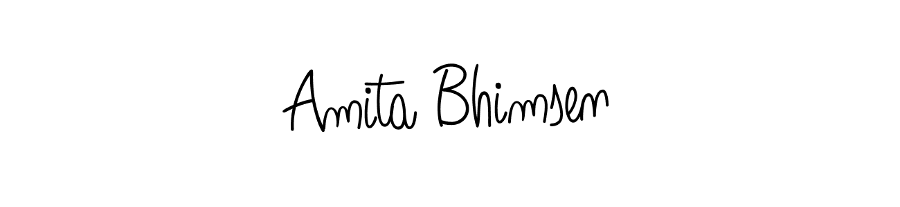 Make a short Amita Bhimsen signature style. Manage your documents anywhere anytime using Angelique-Rose-font-FFP. Create and add eSignatures, submit forms, share and send files easily. Amita Bhimsen signature style 5 images and pictures png