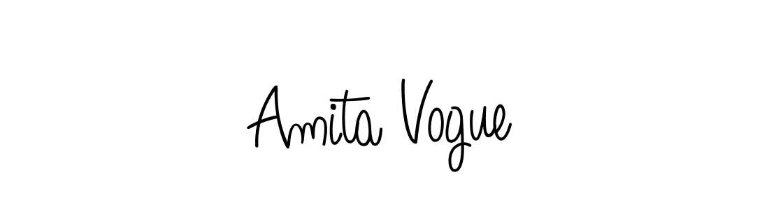 Design your own signature with our free online signature maker. With this signature software, you can create a handwritten (Angelique-Rose-font-FFP) signature for name Amita Vogue. Amita Vogue signature style 5 images and pictures png