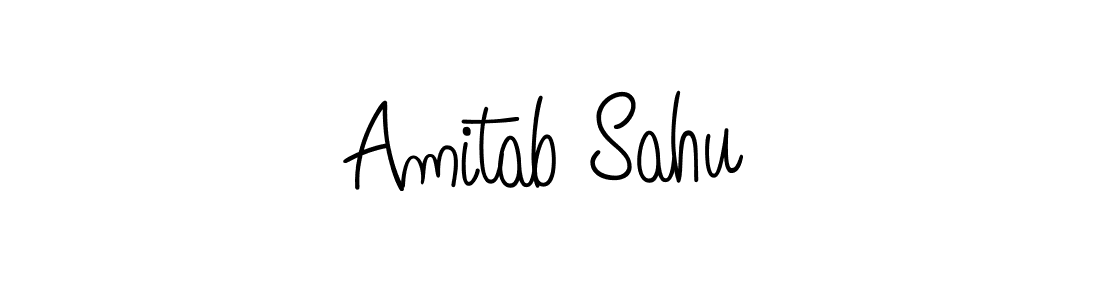 Use a signature maker to create a handwritten signature online. With this signature software, you can design (Angelique-Rose-font-FFP) your own signature for name Amitab Sahu. Amitab Sahu signature style 5 images and pictures png