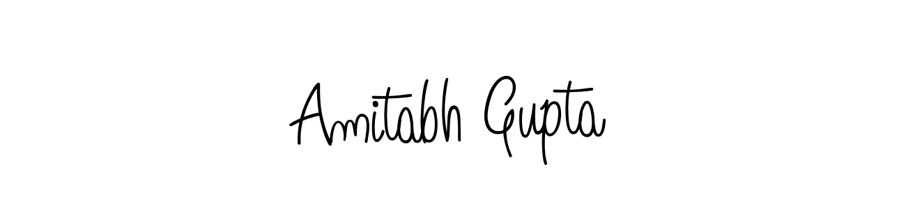 You should practise on your own different ways (Angelique-Rose-font-FFP) to write your name (Amitabh Gupta) in signature. don't let someone else do it for you. Amitabh Gupta signature style 5 images and pictures png