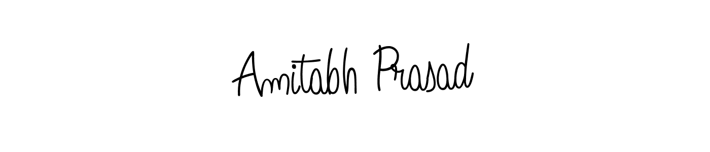 You should practise on your own different ways (Angelique-Rose-font-FFP) to write your name (Amitabh Prasad) in signature. don't let someone else do it for you. Amitabh Prasad signature style 5 images and pictures png