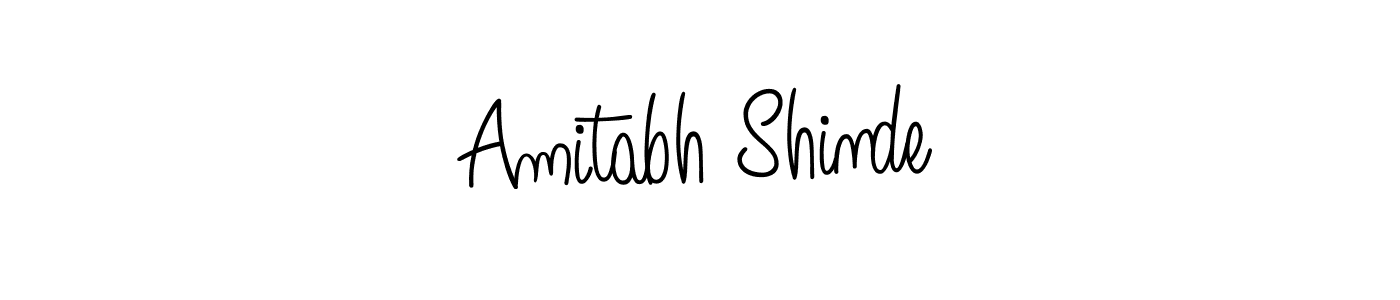 Use a signature maker to create a handwritten signature online. With this signature software, you can design (Angelique-Rose-font-FFP) your own signature for name Amitabh Shinde. Amitabh Shinde signature style 5 images and pictures png