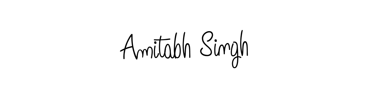 The best way (Angelique-Rose-font-FFP) to make a short signature is to pick only two or three words in your name. The name Amitabh Singh include a total of six letters. For converting this name. Amitabh Singh signature style 5 images and pictures png