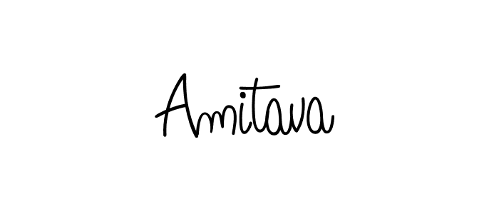 Design your own signature with our free online signature maker. With this signature software, you can create a handwritten (Angelique-Rose-font-FFP) signature for name Amitava. Amitava signature style 5 images and pictures png