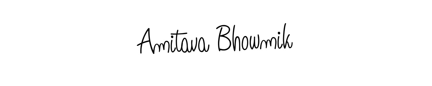 Amitava Bhowmik stylish signature style. Best Handwritten Sign (Angelique-Rose-font-FFP) for my name. Handwritten Signature Collection Ideas for my name Amitava Bhowmik. Amitava Bhowmik signature style 5 images and pictures png