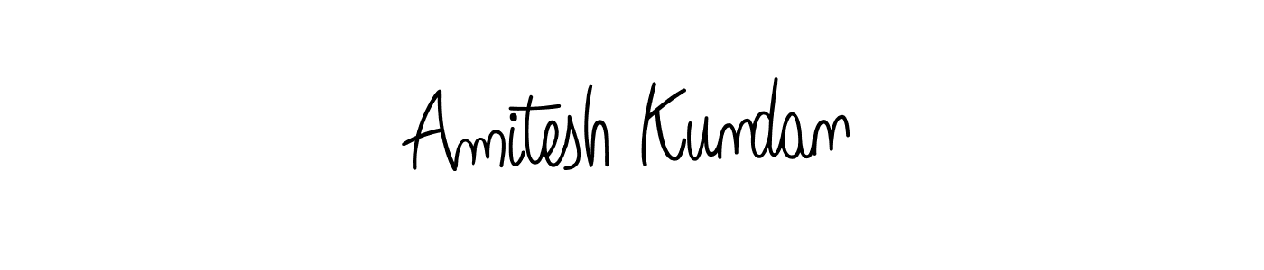 Use a signature maker to create a handwritten signature online. With this signature software, you can design (Angelique-Rose-font-FFP) your own signature for name Amitesh Kundan. Amitesh Kundan signature style 5 images and pictures png