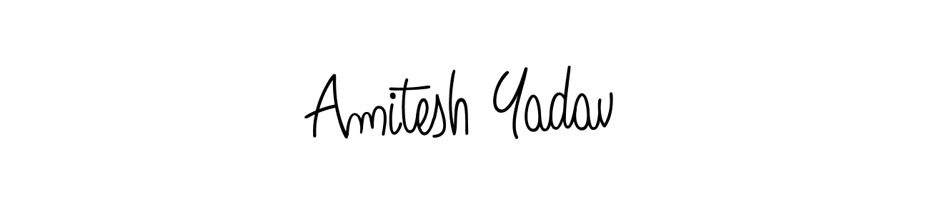 You should practise on your own different ways (Angelique-Rose-font-FFP) to write your name (Amitesh Yadav) in signature. don't let someone else do it for you. Amitesh Yadav signature style 5 images and pictures png
