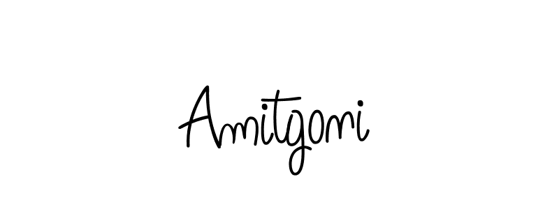 Use a signature maker to create a handwritten signature online. With this signature software, you can design (Angelique-Rose-font-FFP) your own signature for name Amitgoni. Amitgoni signature style 5 images and pictures png