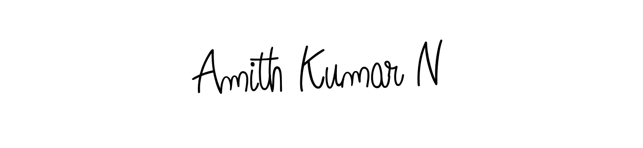 Design your own signature with our free online signature maker. With this signature software, you can create a handwritten (Angelique-Rose-font-FFP) signature for name Amith Kumar N. Amith Kumar N signature style 5 images and pictures png