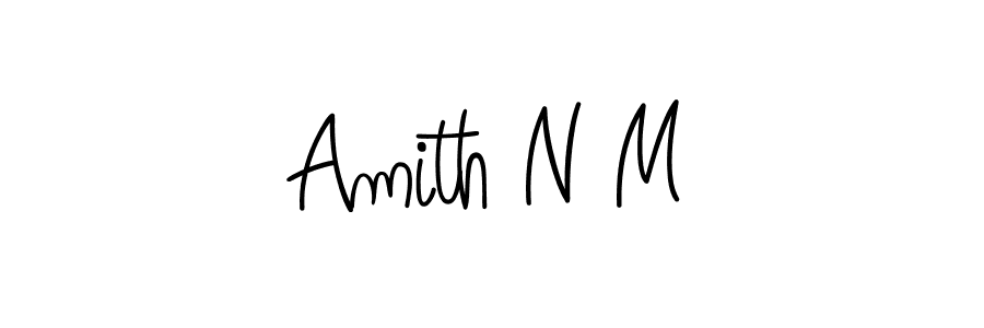 How to Draw Amith N M signature style? Angelique-Rose-font-FFP is a latest design signature styles for name Amith N M. Amith N M signature style 5 images and pictures png