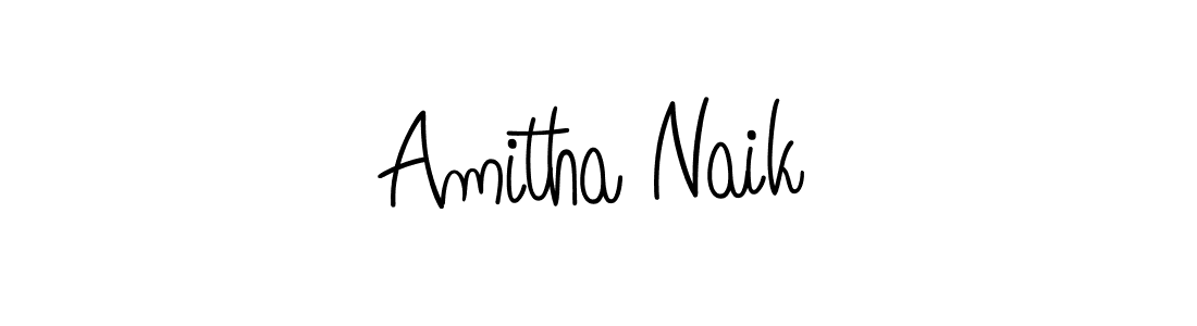 Use a signature maker to create a handwritten signature online. With this signature software, you can design (Angelique-Rose-font-FFP) your own signature for name Amitha Naik. Amitha Naik signature style 5 images and pictures png