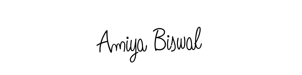 Use a signature maker to create a handwritten signature online. With this signature software, you can design (Angelique-Rose-font-FFP) your own signature for name Amiya Biswal. Amiya Biswal signature style 5 images and pictures png