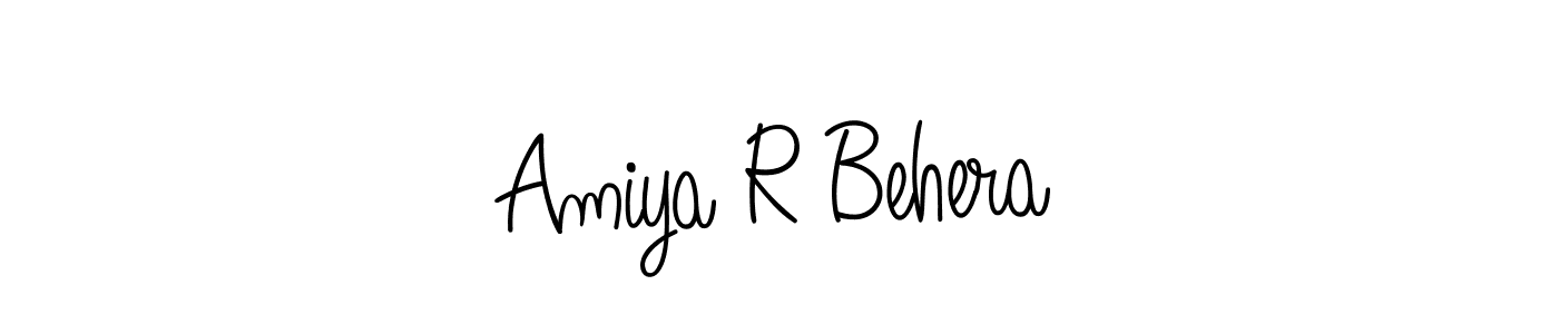 Use a signature maker to create a handwritten signature online. With this signature software, you can design (Angelique-Rose-font-FFP) your own signature for name Amiya R Behera. Amiya R Behera signature style 5 images and pictures png