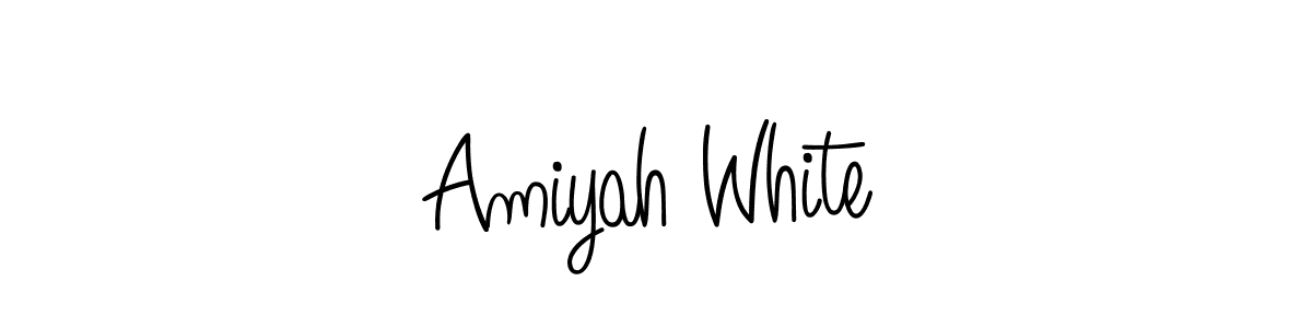 Design your own signature with our free online signature maker. With this signature software, you can create a handwritten (Angelique-Rose-font-FFP) signature for name Amiyah White. Amiyah White signature style 5 images and pictures png