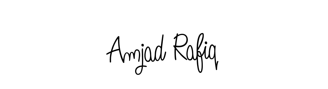 Make a beautiful signature design for name Amjad Rafiq. With this signature (Angelique-Rose-font-FFP) style, you can create a handwritten signature for free. Amjad Rafiq signature style 5 images and pictures png