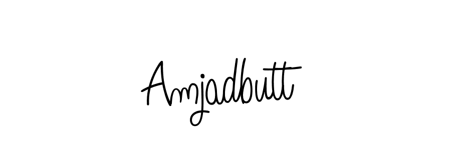 Make a beautiful signature design for name Amjadbutt. With this signature (Angelique-Rose-font-FFP) style, you can create a handwritten signature for free. Amjadbutt signature style 5 images and pictures png