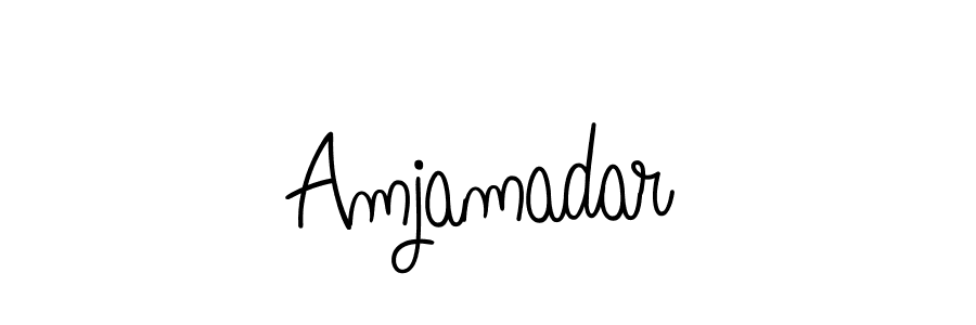 Design your own signature with our free online signature maker. With this signature software, you can create a handwritten (Angelique-Rose-font-FFP) signature for name Amjamadar. Amjamadar signature style 5 images and pictures png